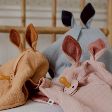 丹麥BIBS Cuddle Cloth Kangaroo 袋鼠安撫巾 - 寶藍