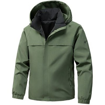 【巴黎精品】現貨+預購 衝鋒衣連帽防風外套-可拆帽休閒夾克男外套4色a1ns46