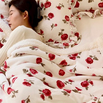 床上用毛毯冬季加厚沙發午睡羊羔珊瑚絨毯子保暖蓋毯冬天超厚被子