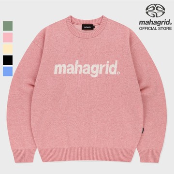 [MAHAGRID] 基本款標誌針織毛衣_中性_韓風BASIC LOGO KNIT SWEATER