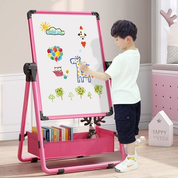 免運 開發票 小黑板家用教學可擦帶支架兒童畫板磁性雙面涂色涂鴉寫字白板畫架 快速出貨