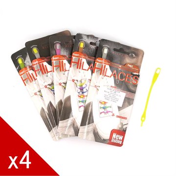 糊塗鞋匠 優質鞋材 G29 螢光懶人鞋帶 (4組)