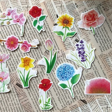 花兔貼紙-花卉系列│12 Pcs