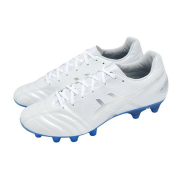 Asics 足球鞋 DS Light Advance 2E 寬楦 男鞋 白 銀 藍 軟釘 抓地 亞瑟士 1103A098103