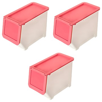 KEYWAY 聯府 前開式整理箱 LV6002 30L  紅色  3個