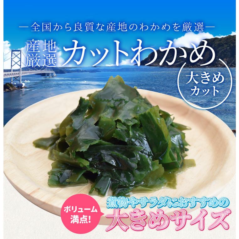 わかめ 産地厳選 乾燥 カットわかめ 大きめカット ７０ｇ 国産（三重県産 鳴門産） チャック袋入