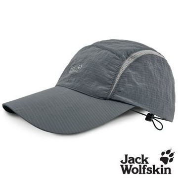 【Jack wolfskin 飛狼】涼感防曬棒球帽｜透氣網布拼接・超輕薄可收納 CoolMax『霧灰』