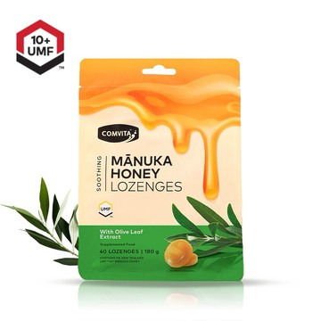 【Comvita_康維他】麥蘆卡蜂蜜潤喉糖(橄欖葉) 40粒