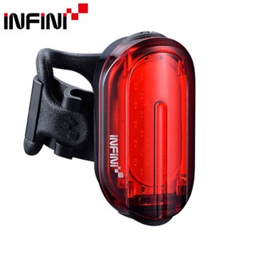 INFINI OLLEY I-210R 台灣製7模式35流明IPX4防水USB充電COB LED後燈/尾燈-黑