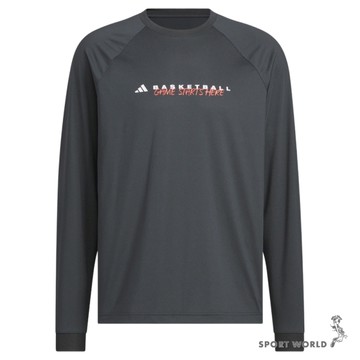 Adidas 長袖上衣 男裝 吸濕排汗 黑灰【運動世界】KC2803