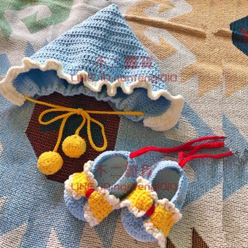 diy編織材料包寶寶鞋子帽子嬰兒套裝diy材料包手工鉤針牛奶棉毛線送教程【不二雜貨】