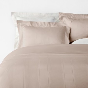 克萊歐緹花1000織埃及棉被套加大 裸沙棕