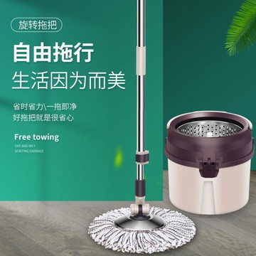 拖把 加厚旋轉拖把桶單桶拖把懶人拖把干濕兩用免手洗拖把好神拖一拖凈 全館免運可開發票
