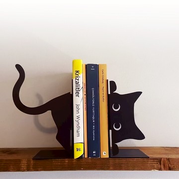 [無刮傷瑕疵 堅固不彎折] 書擋 貓咪書架 L型書架 桌上收納 書擋架 桌上書架 書立 交換禮物