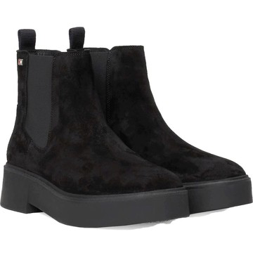 TOMMY HILFIGER MINIMAL CHELSEA FLAG BOOTIES 黑色女款鞋子