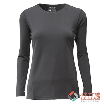 3M-佳立適-升溫蓄熱保暖衣-女圓領-灰