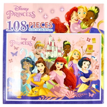 迪士尼公主 拼圖 Set 尺寸18.2x25.7cm  B款  108片  1盒