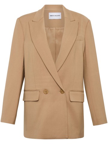 Rebecca Vallance - Devin double-breasted blazer - women - Spandex/Elastane/Viscose - 14 - Brown