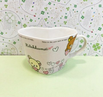 【震撼精品百貨】Rilakkuma San-X 拉拉熊懶懶熊 拉拉熊心型馬克杯-粉色#75220 震撼日式精品百貨