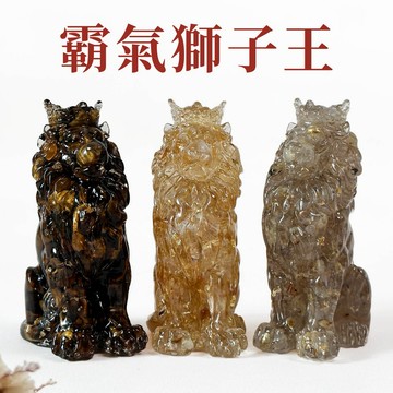 [快速出貨]【彤恩時尚】送你霸氣富貴禮🦁水晶霸氣獅子王 | 黃水晶 黃髮晶 虎眼石 | 獅子座 生日禮物 情人節禮物