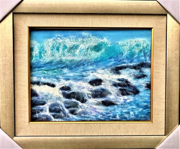 浪濤 手繪油畫創作 掛畫 壁畫 裝飾畫 背景墻畫 歐式油畫 獨創堂