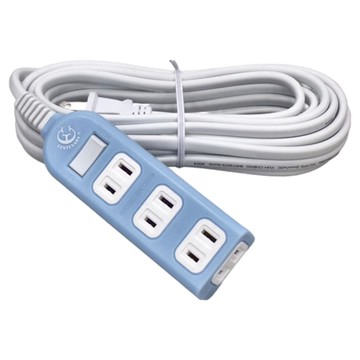 CENTENARY 成電牌 1開關 3 + 1 插座延長線 CT-2142B 適用電壓110VAC/60Hz 台灣製造  1.8m  藍色  1條