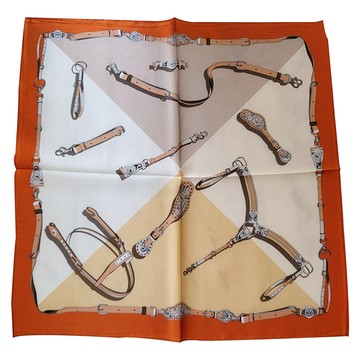 Babisoo 100% 真絲 迷你達科他皮帶絲巾  Free(53 x 53 cm)  橘子