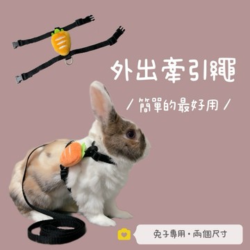 哈密兔事·胡蘿蔔外出牽引繩•兔子外出簡易牽引繩·兔子外出繩兔子牽繩·兔子用品兔子外出繩