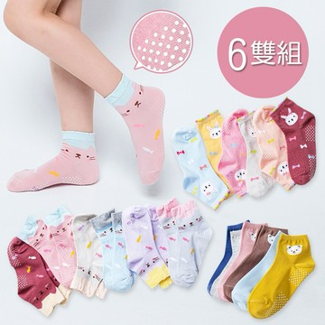 【ONEDER】女童襪  短襪 兒童 貓咪 台灣製 15-18/19-21cm-6雙組
