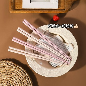臺灣/現✨餐具 筷子 木筷 公筷 耐高溫新款合金筷子八角菱形防滑ins風高顏值家用防黴耐高溫一人一筷