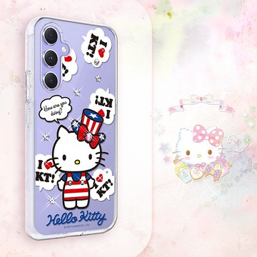 Samsung Galaxy A55/A54/A53/A35 輕薄軍規防摔水晶殼-凱蒂美國派