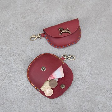 彎月真皮零錢包 線上教學 含材料包