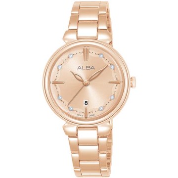 ALBA 雅柏 典雅簡約時尚女錶/玫瑰金/30mm (VJ22-X459P/AH7EV6X1)