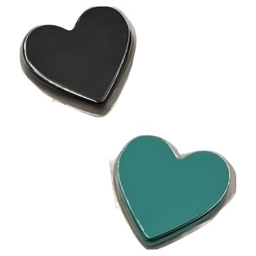 QuickFilm 貼貼 靜電無痕隨變壁貼 愛心型 100% PP材質 可回收  黑色 + 藍色  1組