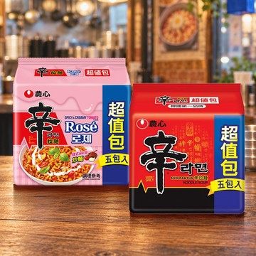 韓國 農心 辛拉麵 ／ 韓式粉紅醬款(5入超值包) 韓式泡麵 拉麵 辣泡麵 Rose炒麵【好物底家】 D041688 x