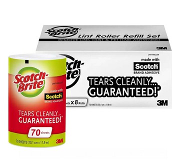 [COSCO代購6]  D214618 3M 隨手黏除塵滾筒補充包 70張 X 8入