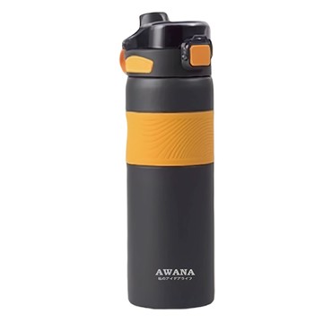 AWANA 雙飲撞色隨手瓶 AK-800 8.5 x 8.5 x 27.5cm  鐵黑色  800ml  1個