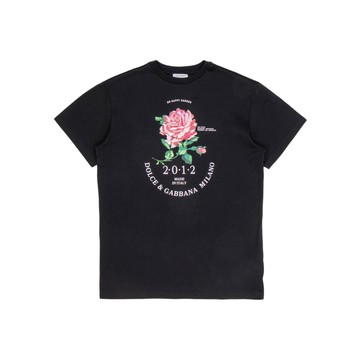 Dolce & Gabbana Kids 玫瑰花印花 T-Shirt