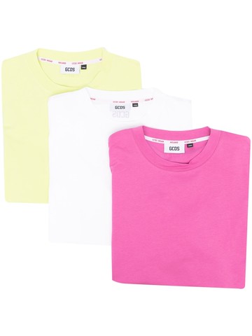 Gcds - logo-print T-shirt three-pack - men - Cotton - L - White