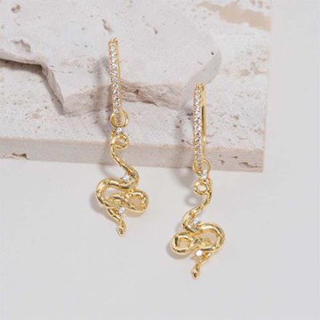 【Wanderlust+Co】迷人蛇金耳環