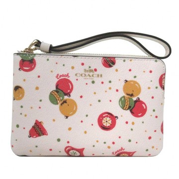 TORY BURCH - 防刮皮革L型拉鍊手拿包 (聖誕裝飾)