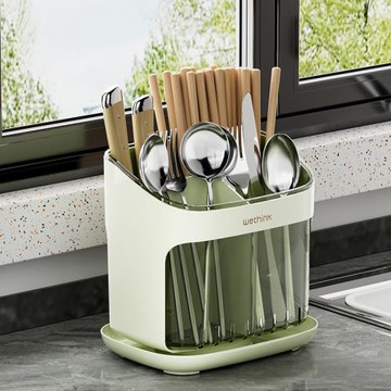 筷子勺子筷子筒廚房置物架一體架瀝水免打孔多功能收納盒筒簍筷籠