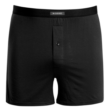 【Mr.DADADO】 基礎系列Modal纖維 M-LL長版四角褲(舒適黑)-GS6170BL