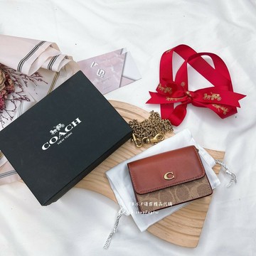 美國代購????台灣現貨 COACH 專櫃款信封卡夾斜背包