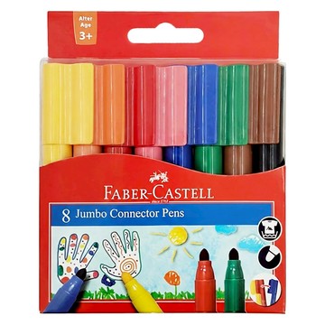FABER-CASTELL 輝柏 66-2000-08 JUMBO連接筆  8色  1盒