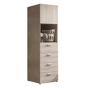 文創集 黛妮2尺二門中空四抽衣櫃-60x59x202cm免組