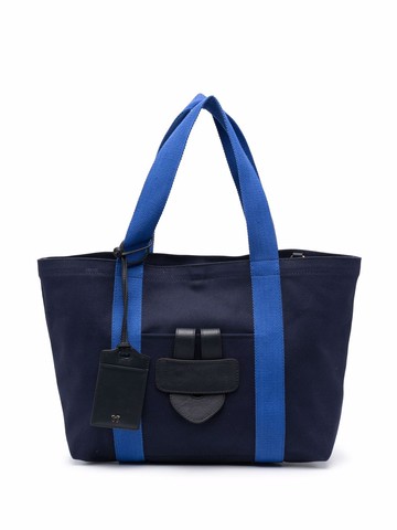 Tila March - Simple slip-pocket tote bag - women - Fabric - One Size - Blue