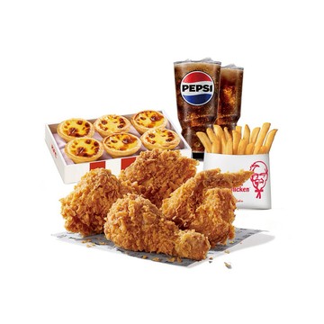 【肯德基】 雙人咔啦脆雞+蛋撻禮盒小薯 雙人餐 好禮即享券