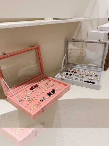 絲絨復古磨砂質感多格首飾盒耳環珠寶飾品盒收納盒拍擺設用