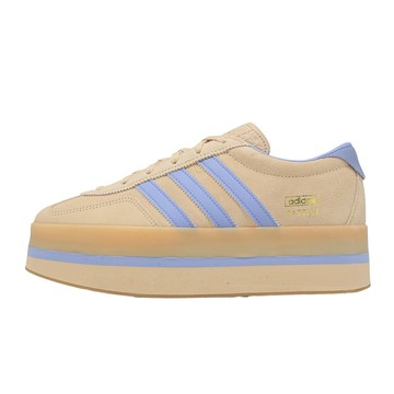 adidas 愛迪達 休閒鞋 Gazelle Stack W 女鞋 米 藍 麂皮 厚底 增高 JS3927